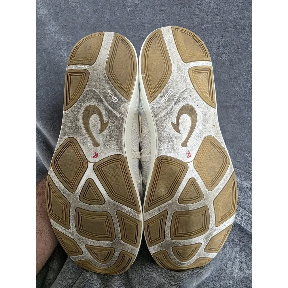 OluKai Holo Shoes Mens Size 12 White Mesh Low Top Athletic Sneakers 10513-WBWB